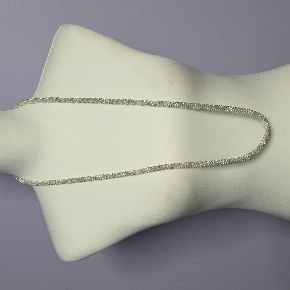 Elegant Handmade White Pearl Necklace 40" - Picture 3 of 3